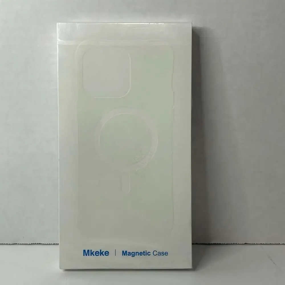 Mkeke Magnetic Clear Phone Case for iPhone 15 Pro